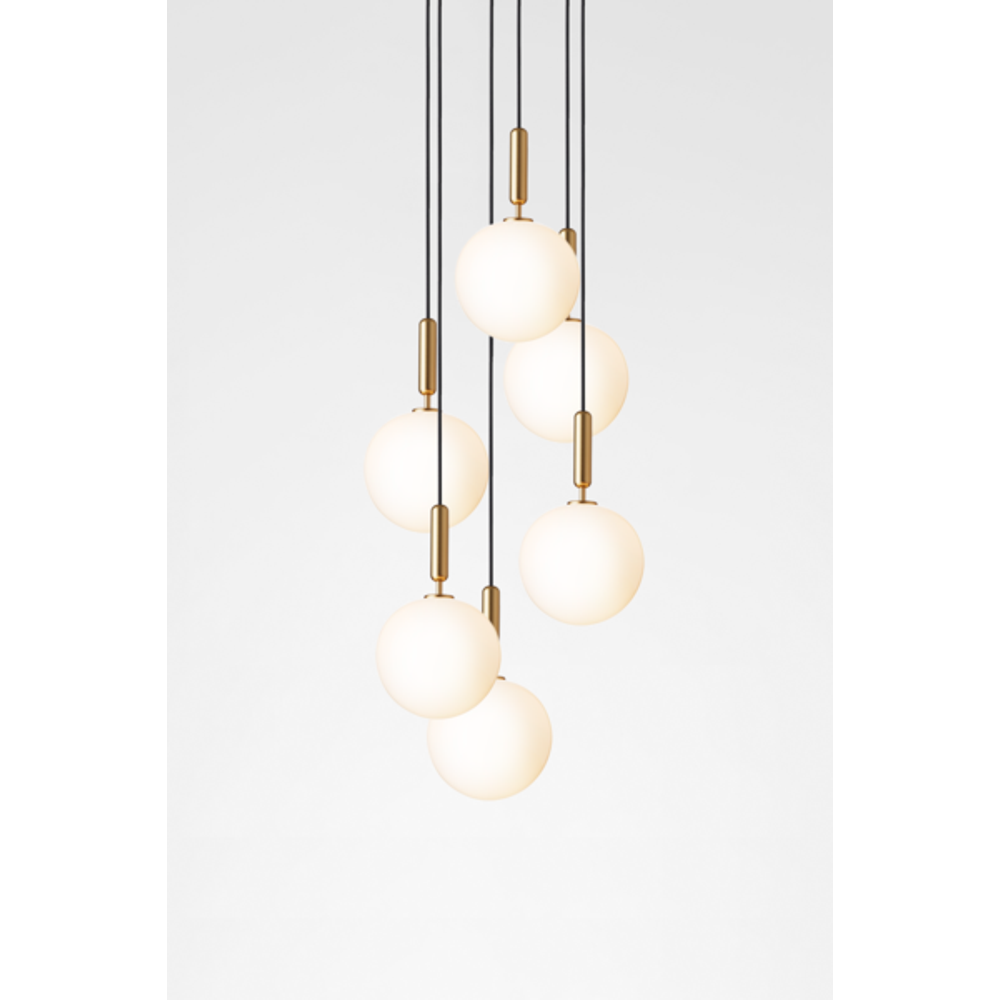 Miira 6 large, brass / opal Pendel