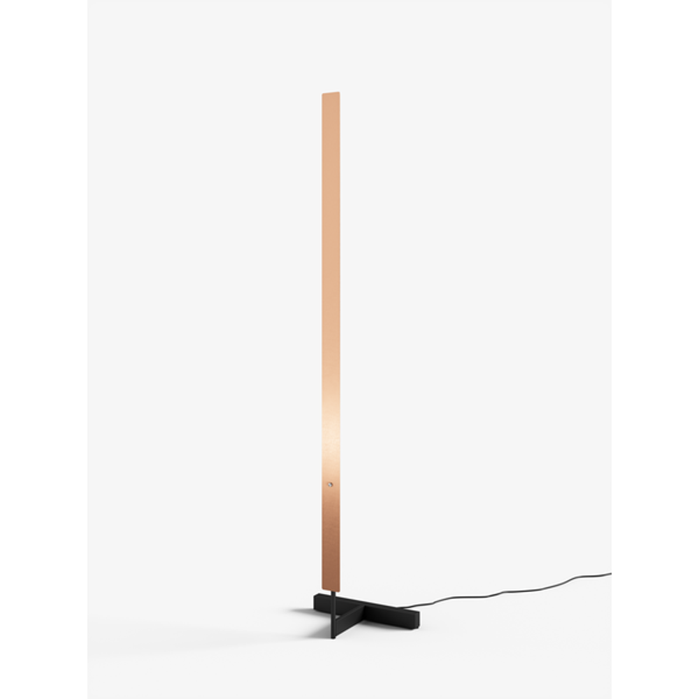 F model 165cm Gulvlampe Børstet kobber