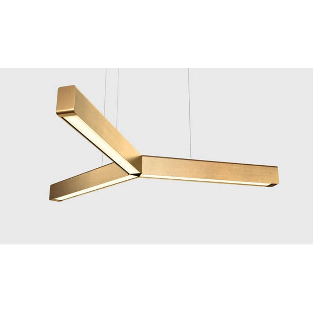 Y model cordless ø 80cm Pendel Børstet messing