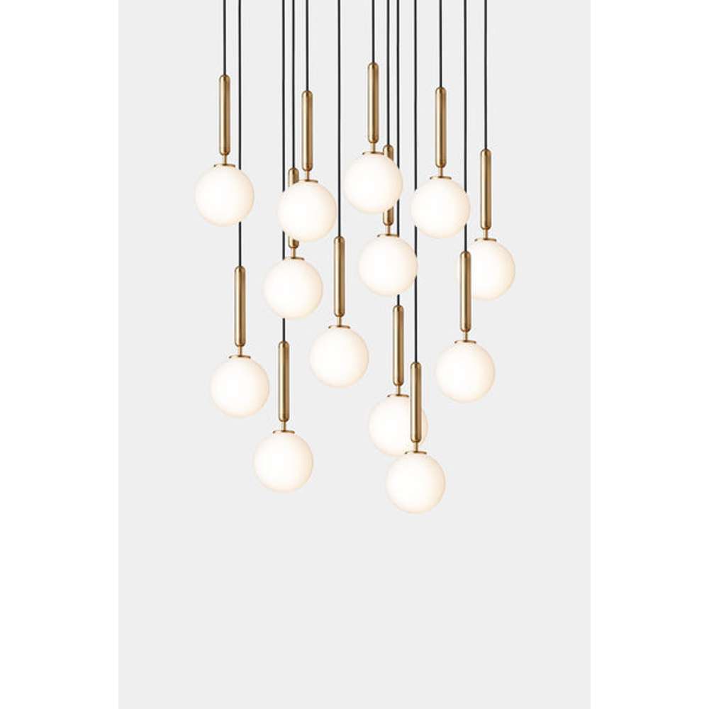 Miira 13, brass / opal Pendel