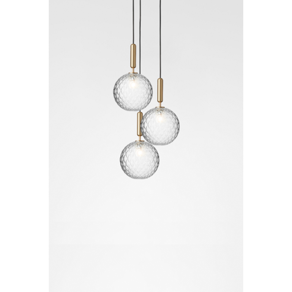 Miira 3 large, brass / optic clear Pendel Pendel