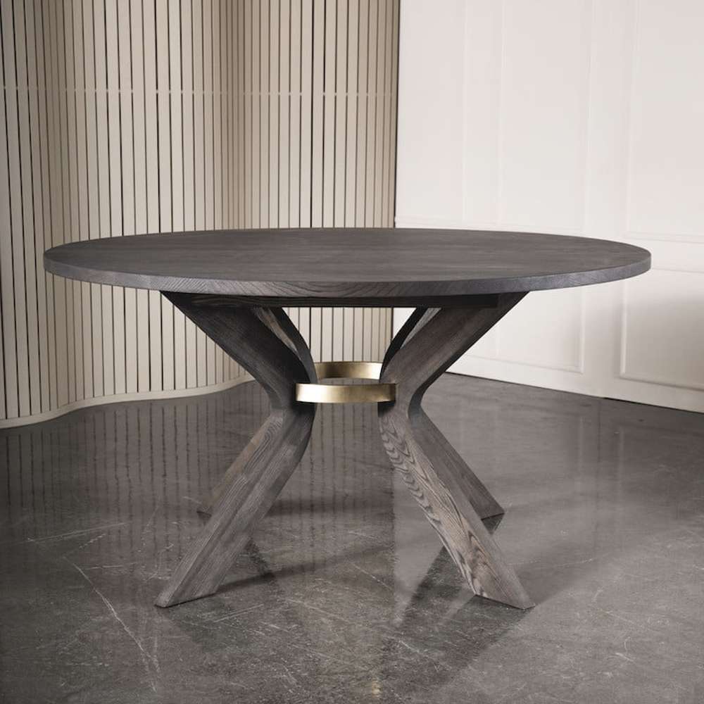 Kristensen & Kristensen Sydney spisebord Ø160 i mokka brun olieret ask med udtræk