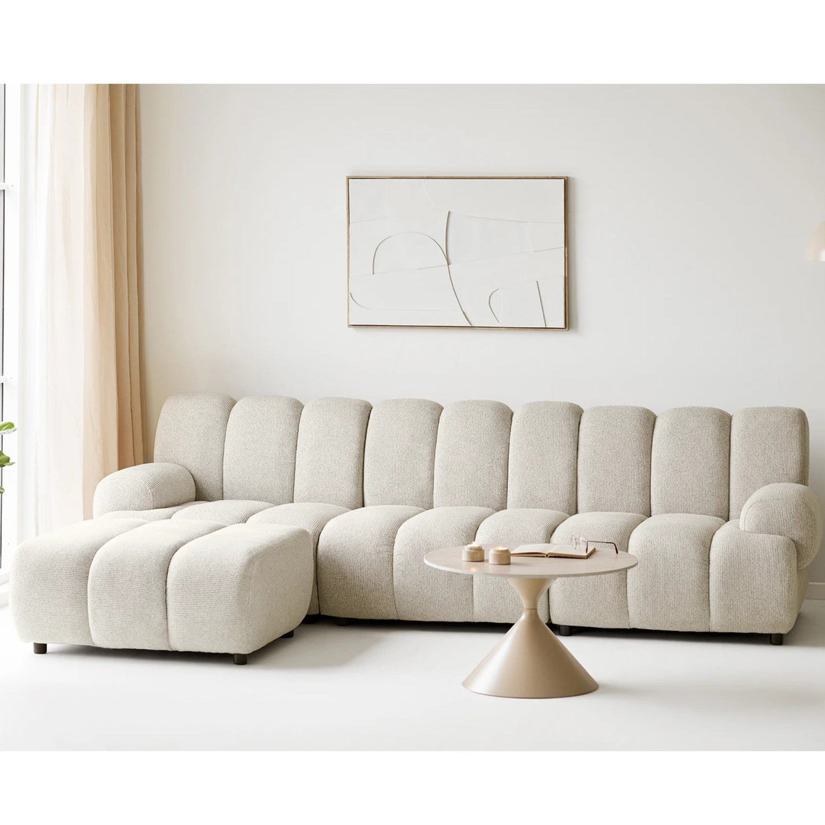 House Nordic Taza 3,5 personers modulsofa med puf