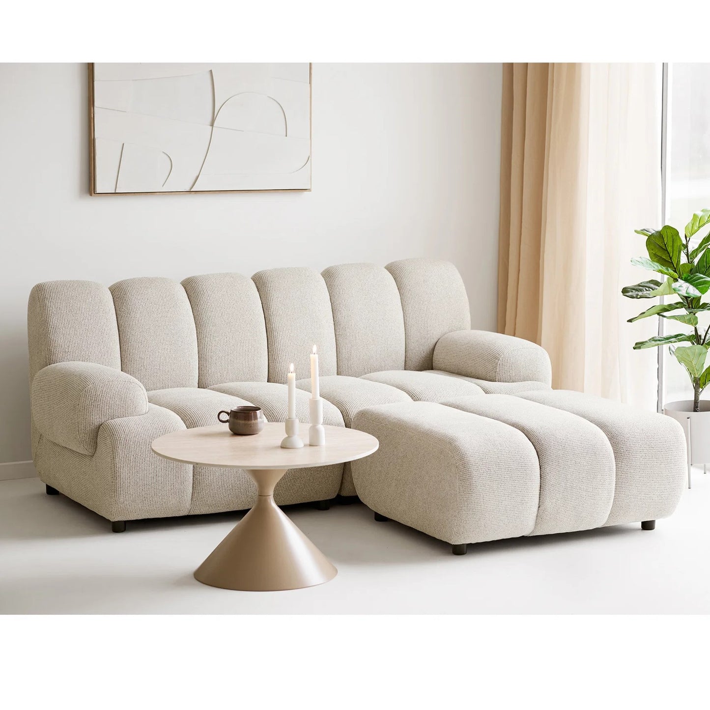 House Nordic Taza 2,5 personers modulsofa med puf