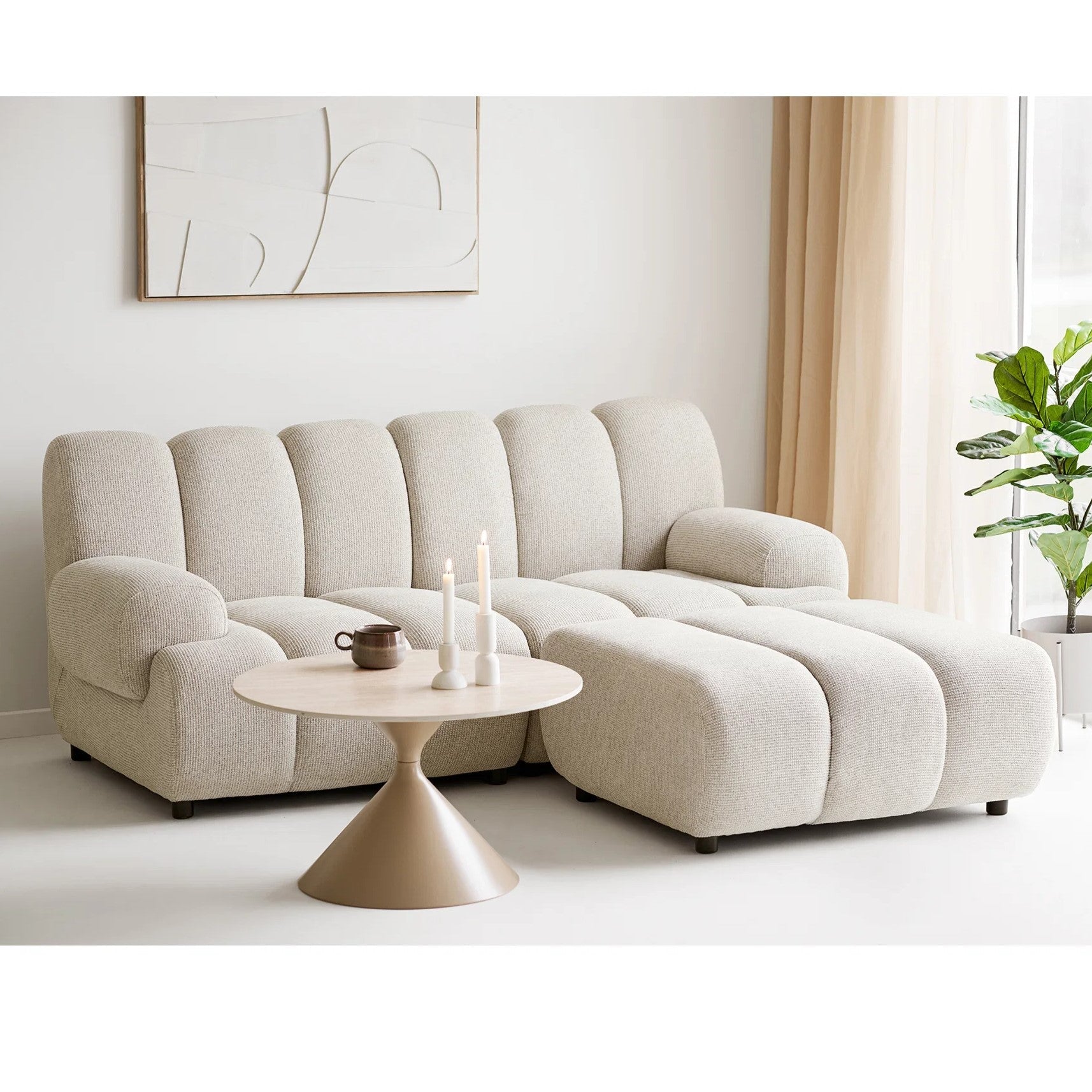 House Nordic Taza 2,5 personers modulsofa med puf