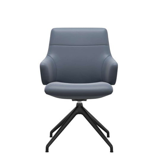 Stressless Chilli low D350 m/ armlæn - Cognac/sort - Paloma | Sparrow Blue, Mat sort