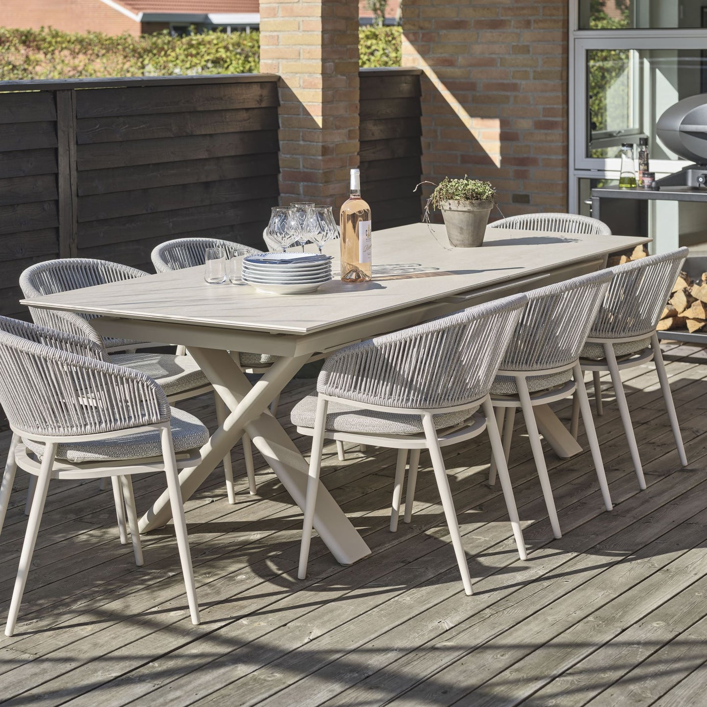 Lexpo Elba udtrækkeligt havebord 240(300)x100 cm