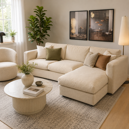 Latifa 2 personers sofa med chaiselong