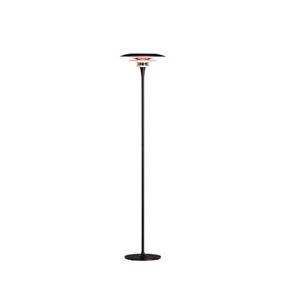 Diablo gulvlampe ø30 mat sort/blank rød Gulvlampe
