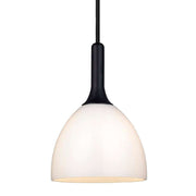 Bellevue pendel ø14 g9, opal / sort-træ