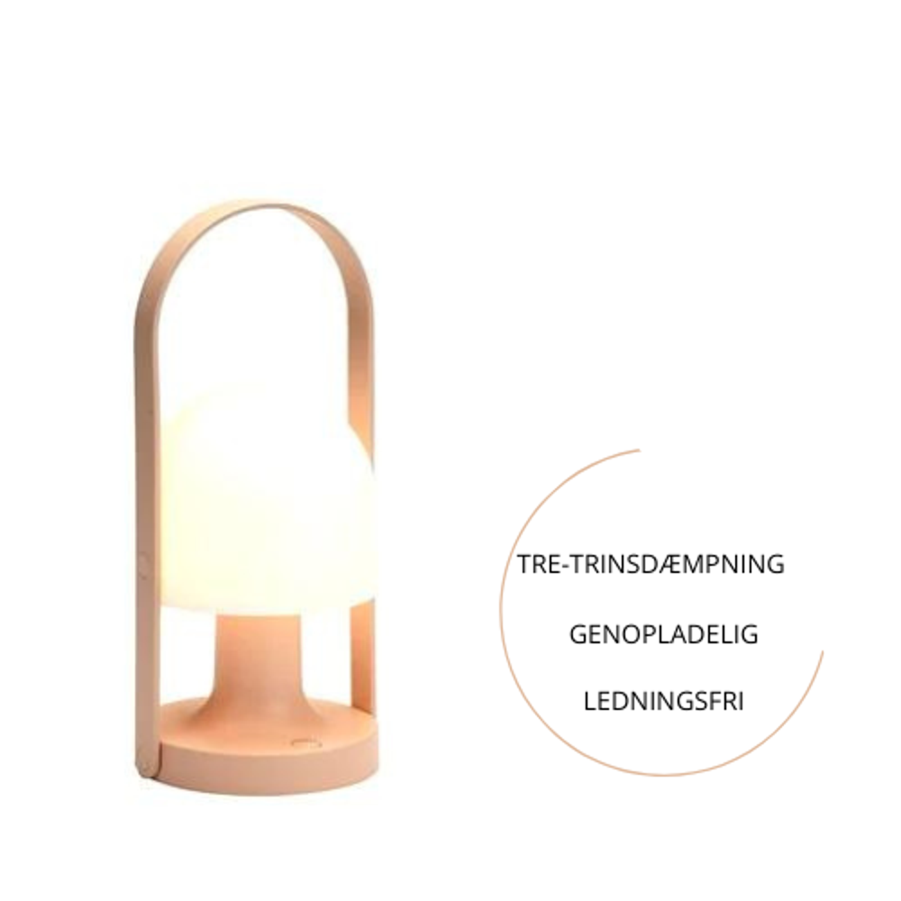 Follow me bordlampe pale pink Portable Portable