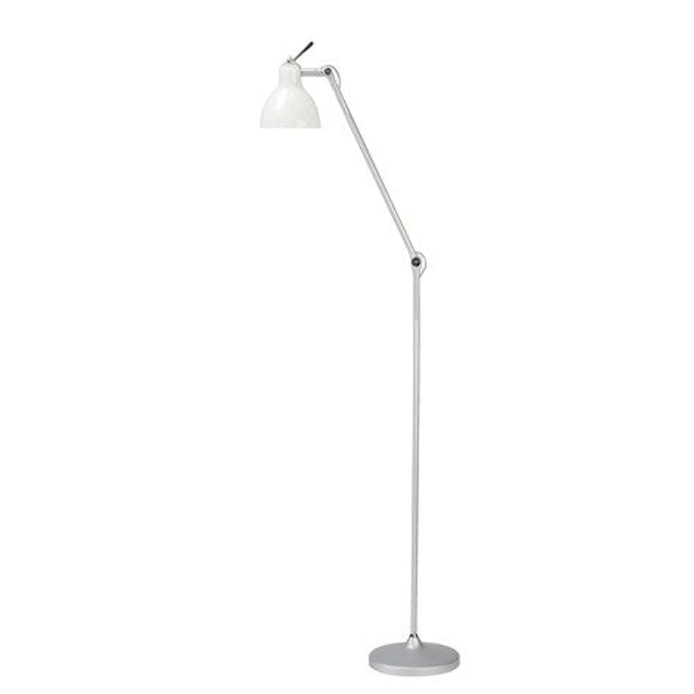 Luxy f1 gulv alu / mat hvid Gulvlampe