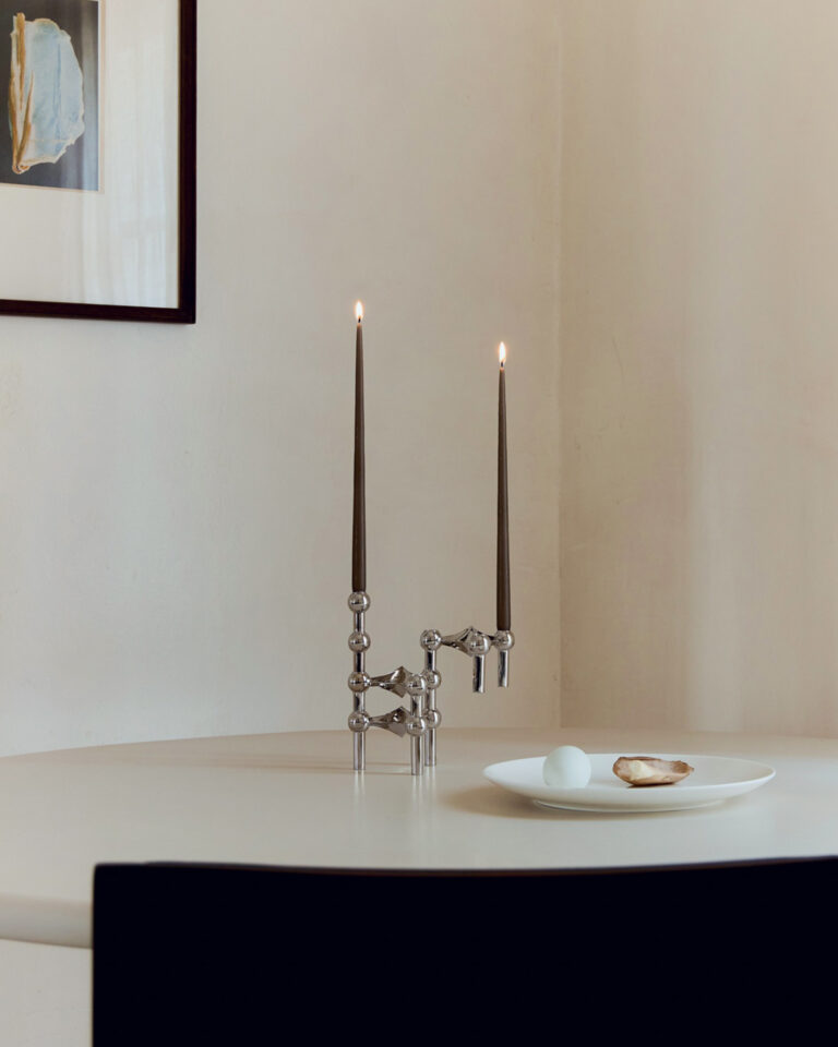 Stoff Nagel Taper Candles