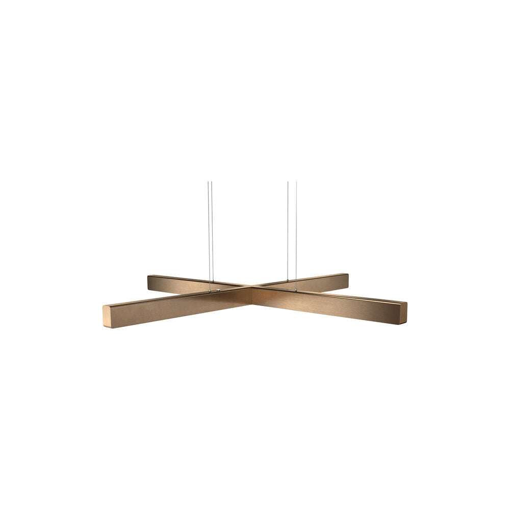 X model cordless ø 100cm Pendel Bruneret messing