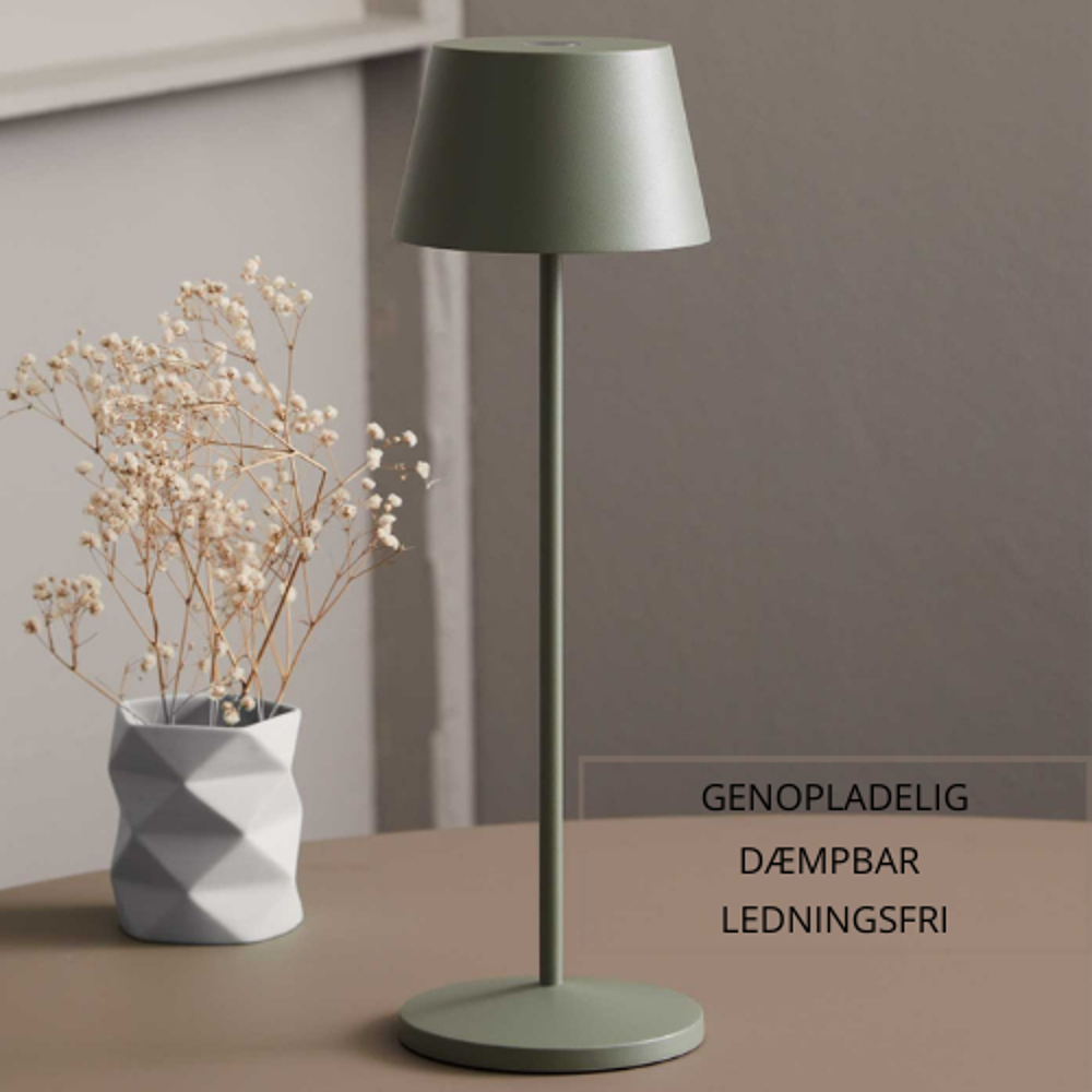 Modi bordlampe grå Portable