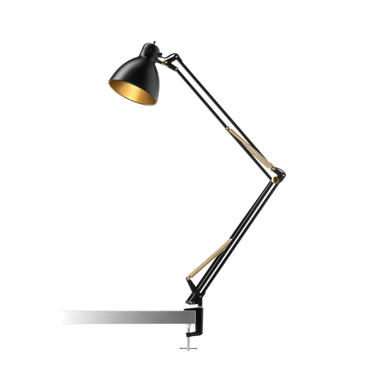 Archi table black/gold Skrivebordslampe