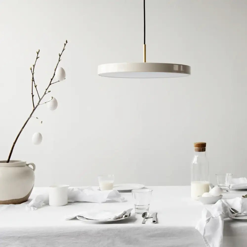 Asteria Medium - Pearl white 43 x 14 cm, 2.7m cordset Pendel