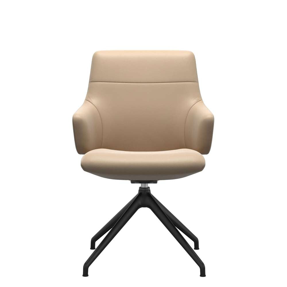 Stressless Chilli low D350 m/ armlæn - Cognac/sort - Paloma | Beige, Mat sort