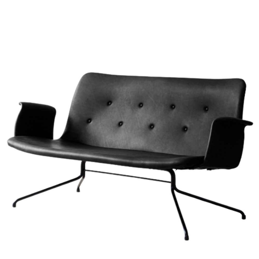 Bent Hansen Primum sofa med armlæn - Sort - L140 cm