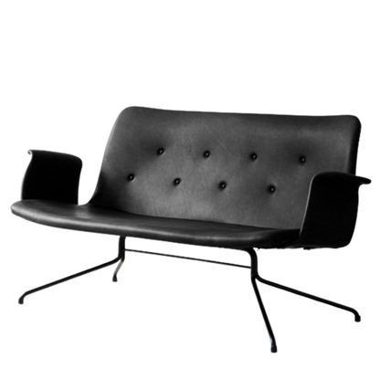 Bent Hansen Primum sofa med armlæn - Sort - L140 cm