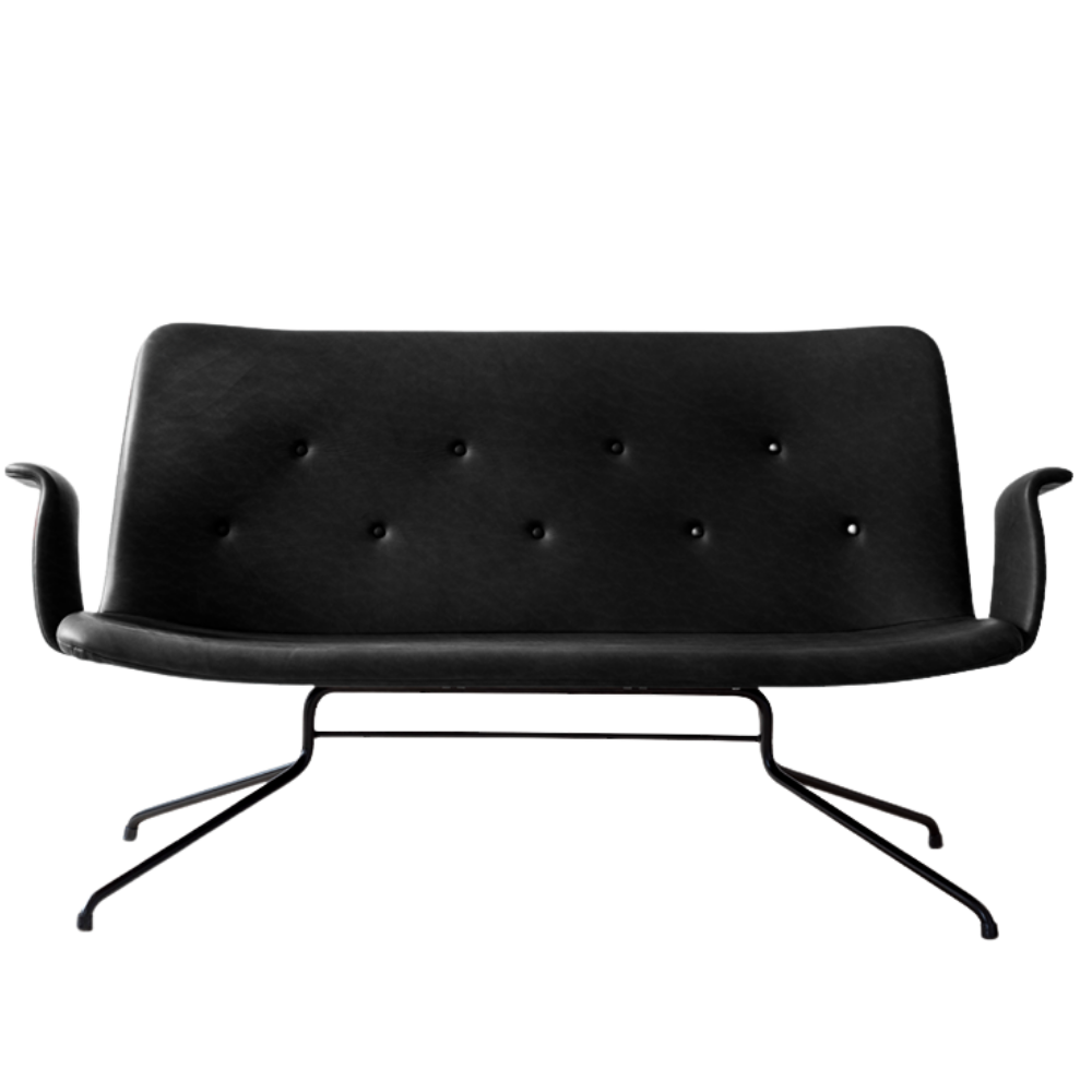 Bent Hansen Primum sofa med armlæn - Sort - L140 cm