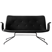 Bent Hansen Primum sofa med armlæn - Sort - L140 cm