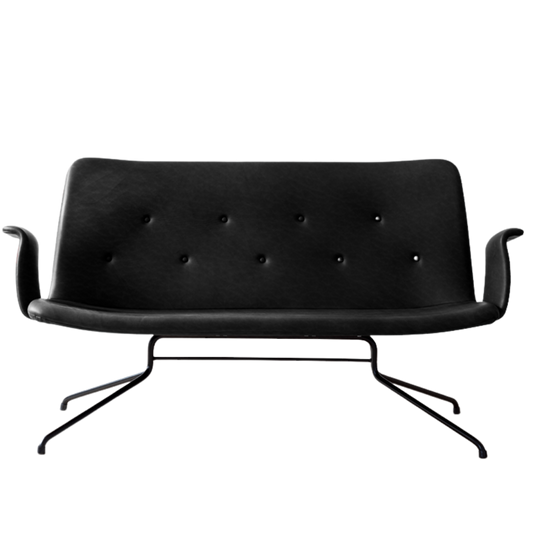 Bent Hansen Primum sofa med armlæn - Sort - L140 cm
