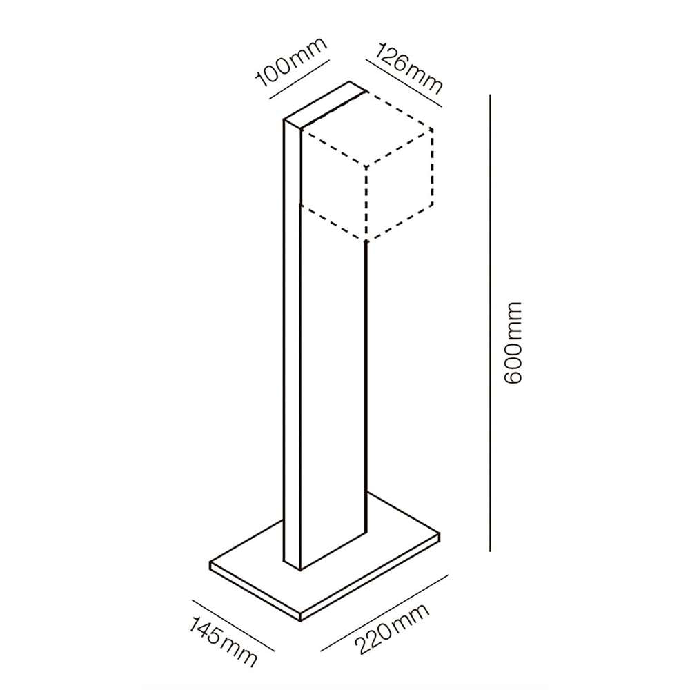 Cube stand f/ surface white Udendørslampe