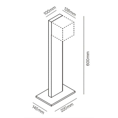 Cube stand f/ surface white Udendørslampe