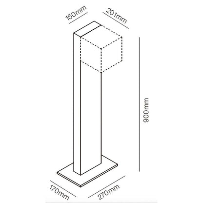 Cube xl stand white Udendørslampe