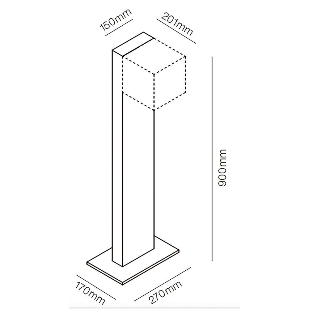 Cube xl stand grey Udendørslampe