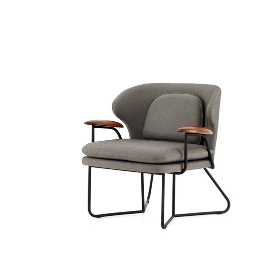 Chillax Lounge Chair – Walnut Natural / Hallingdal 130 / Black Matt & Gold, fra Stellar Works