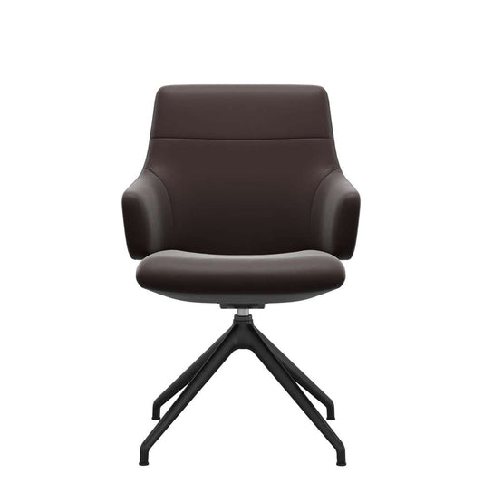 Stressless Chilli low D350 m/ armlæn - Cognac/sort - Paloma | Chocolate, Mat sort