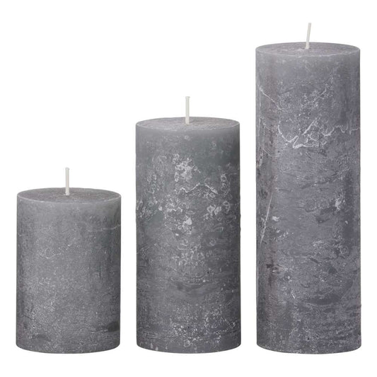 Cozy Living Rustic bloklys - Pearl grey - Ø7 x H20