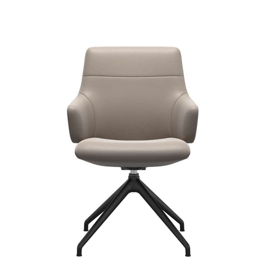 Stressless Chilli low D350 m/ armlæn - Cognac/sort - Paloma | Dark Mushroom, Mat sort