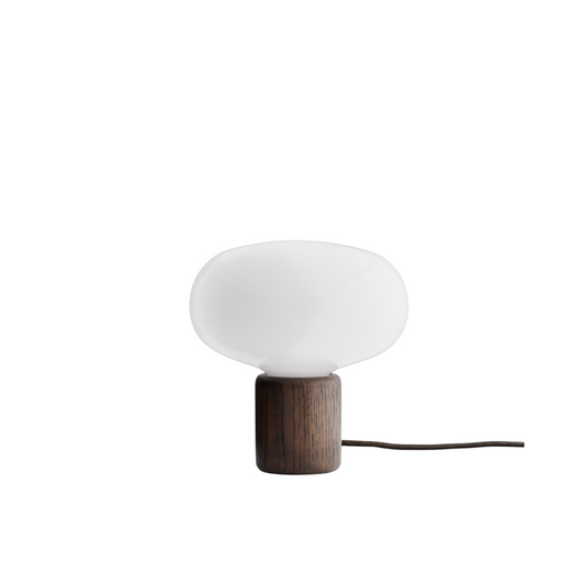 Karl-johan Bordlampe Røgfarvet eg/Opal Bordlampe