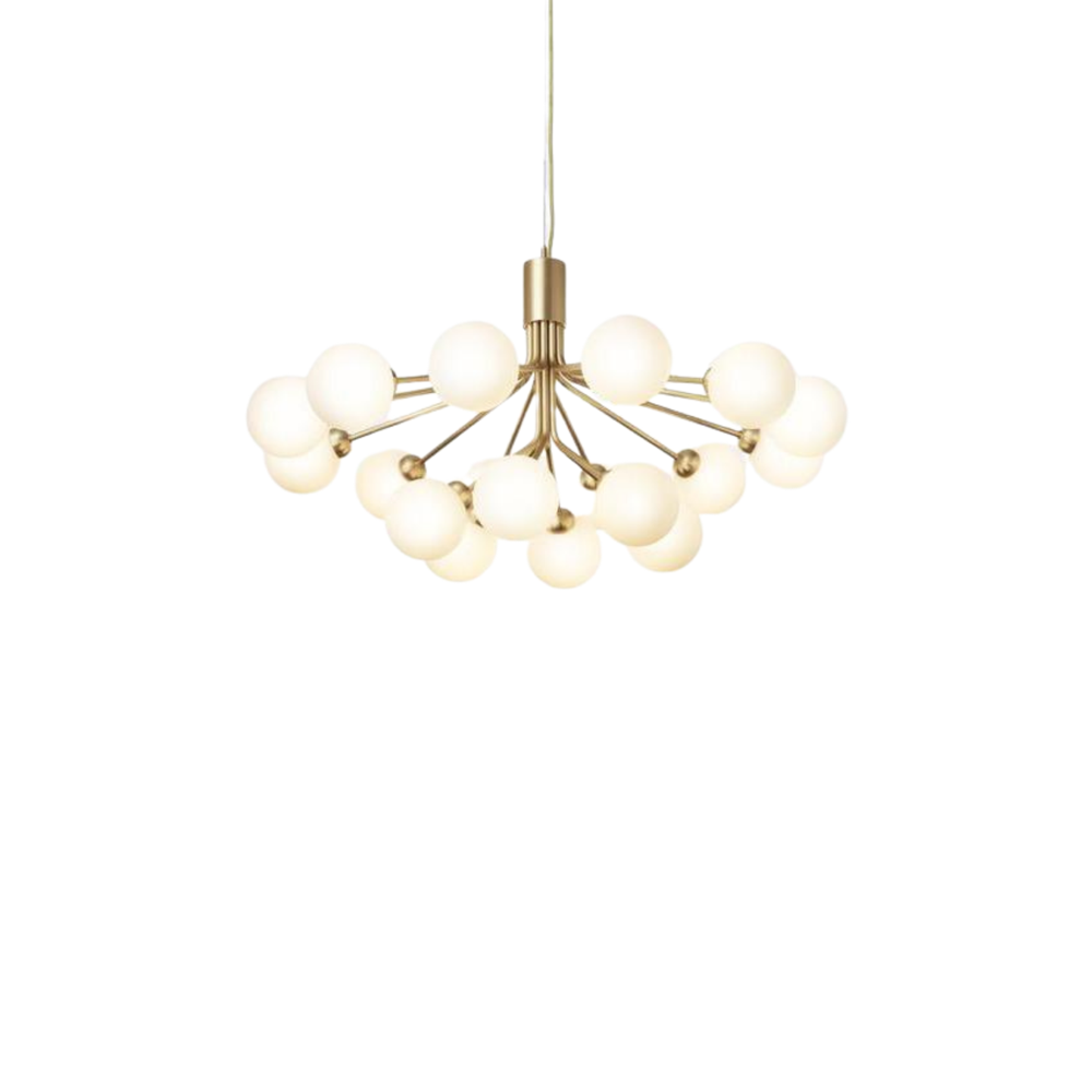 Apiales 18, brushed brass / opal Pendel
