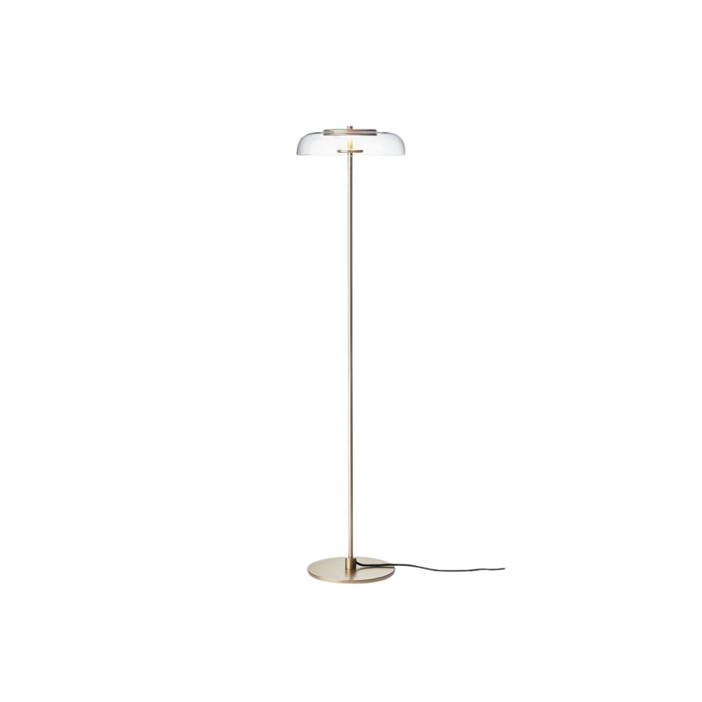 Blossi floor, nordic gold / clear, incl. dimmable switch Gulvlampe