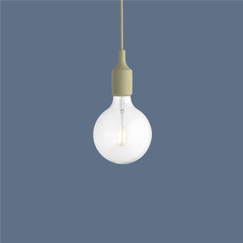 E27 pendel beige/grøn Pendel