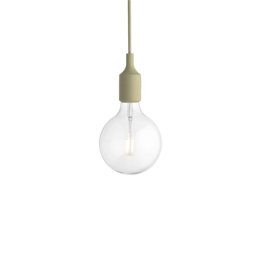 E27 pendel beige/grøn Pendel
