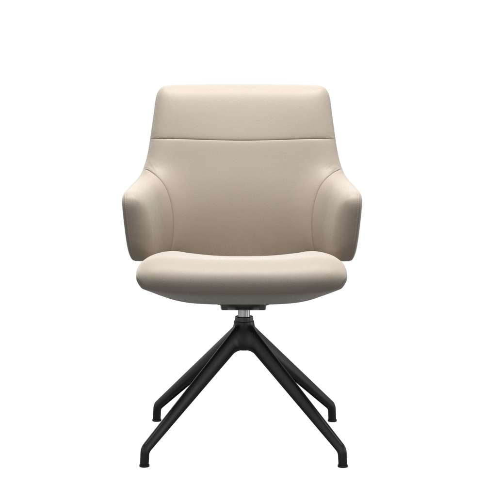 Stressless Chilli low D350 m/ armlæn - Cognac/sort - Paloma | Fog, Mat sort