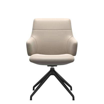 Stressless Chilli low D350 m/ armlæn - Cognac/sort - Paloma | Fog, Mat sort