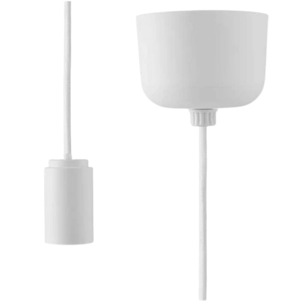 Fabric cord w. fitting, 2,5M Diverse Hvid