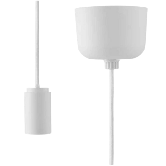 Fabric cord w. fitting, 2,5M Diverse Hvid