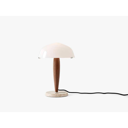 Herman SHY3, Opal Glass w. Oiled Walnut & Cream Marble