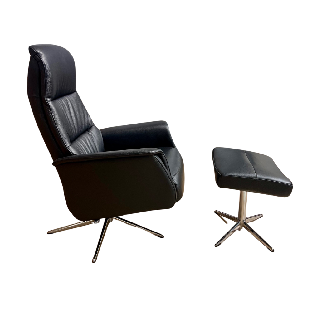 Hjort Knudsen Ara lænestol M slimline incl skammel