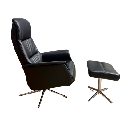 Hjort Knudsen Ara lænestol M slimline incl skammel