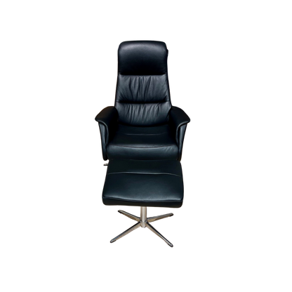 Hjort Knudsen Ara lænestol M slimline incl skammel