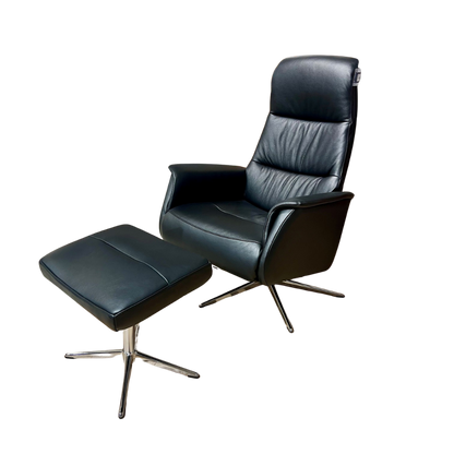 Hjort Knudsen Ara lænestol M slimline incl skammel