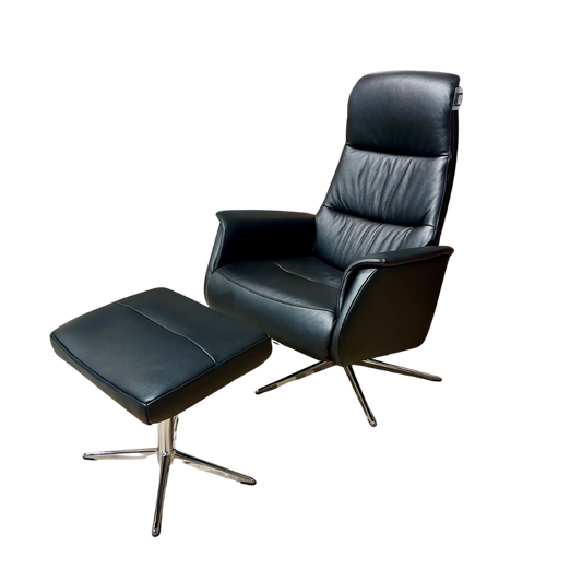 Hjort Knudsen Ara lænestol M slimline incl skammel